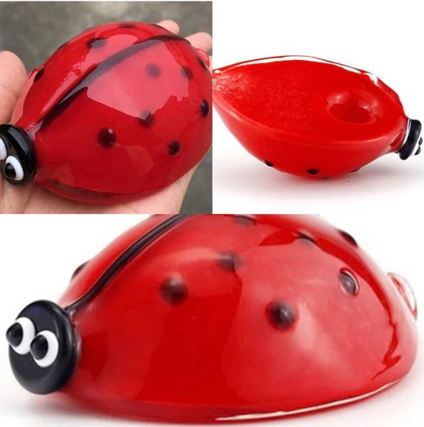 Vintage Red Beetle Glass Smoking Pipe Bong Hookah Pipe pode colocar o logotipo do cliente pela DHL UPS CNE