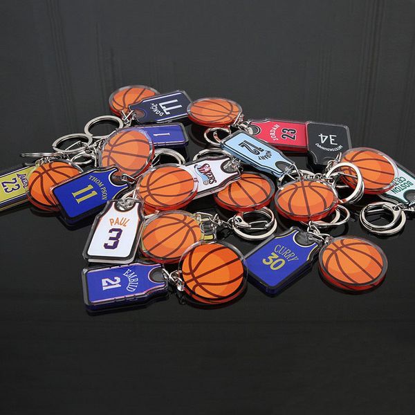 Jersey de basquete Keychain Toys Sport Sport Celebrity Car Bag Acessórios Pingente Bolsa Chave Chain Student Gifts