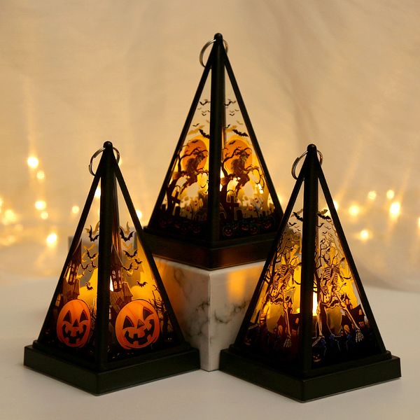 Halloween festliche Party liefert Dekorationen Kürbislaterne tragbare Hexe Skelett Nachtlicht Horror Atmosphäre Desktop-Dekoration Requisiten