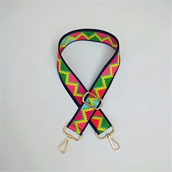 Accessori per cinturini per marsupi colorati in nylon per donna Cinghie per borsette regolabili con tracolla arcobaleno decorative