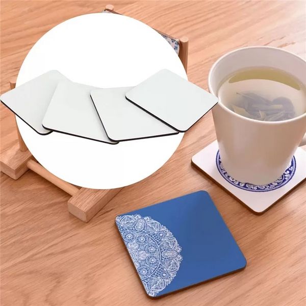 DHL UPS MATS PADS SUBlimação Coasters em branco DIY Forma redonda personalizada Coaster natural Coaster de café Isolamento de chá de chá Pad Slip B0901
