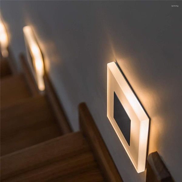 Duvar lambası Akrilik dekor ışıkları gömme adım modern ışık fikstürleri 3W LED armatür aydınlatma adımlar için Güverte Yol Merdivenleri