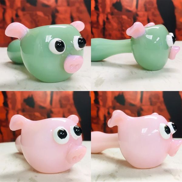 Vintage Pig Glass Smoking Piú The Bong Gong Hookah Pipe pode colocar o logotipo do cliente por DHL UPS CNE