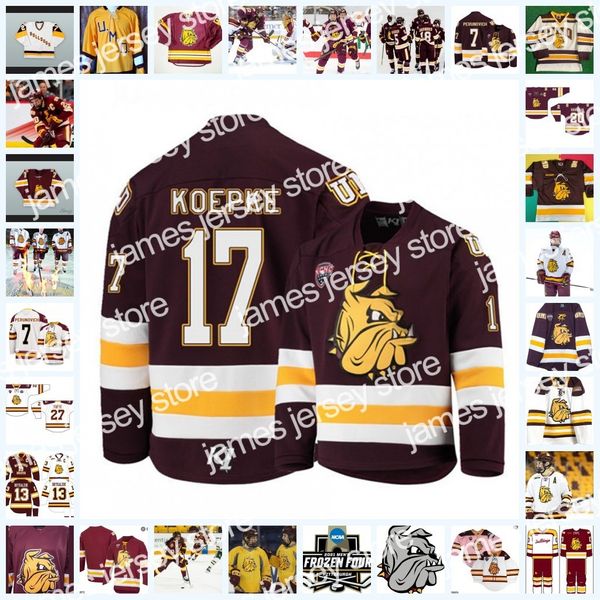 UMD Minnesota Duluth Bull Dogs Хоккейная майка 37 Jay Rosehill 38 Jon Rohloff 1 Chico Resch 21 Мейсон Рэймонд 25 Shjon