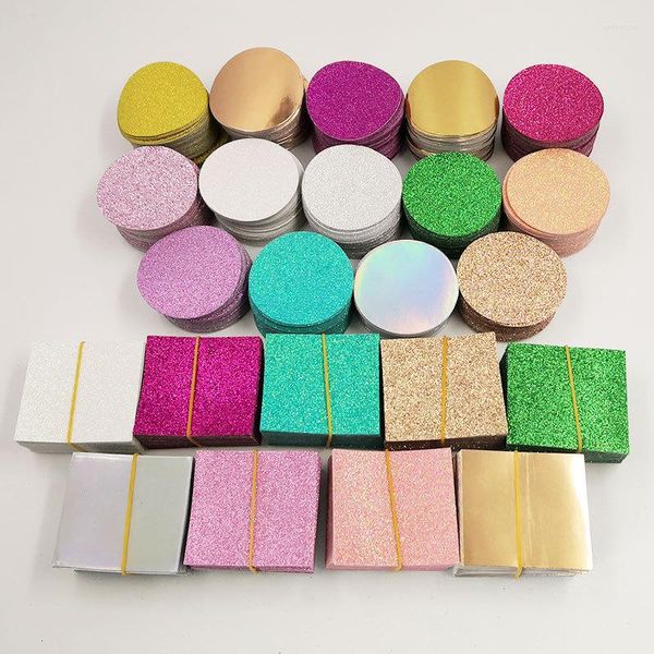 Ciglia finte all'ingrosso 100 pezzi confezione per ciglia ciglia di visone carta di sfondo glitterata per scatole rettangolari pacchetti professionali