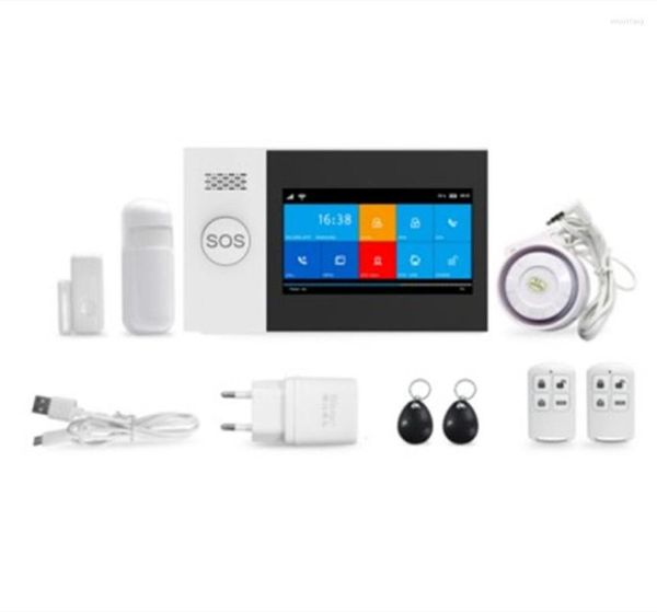 Системы аварийных систем 3G /GSM Wi -Fi Home Security System System Control с цветовым экраном с переключаемым грабителем