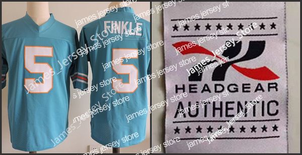 O futebol americano do futebol americano usa o filme Ace Ventura #5 Ray Finkle Teal Green Football Jersey