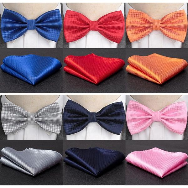 Papillon Uomo Papillon Cravatta Set Solid Fashion Butterfly Party Wedding Girls Abito formale Cravatta Mens Bowknot Accessori all'ingrosso