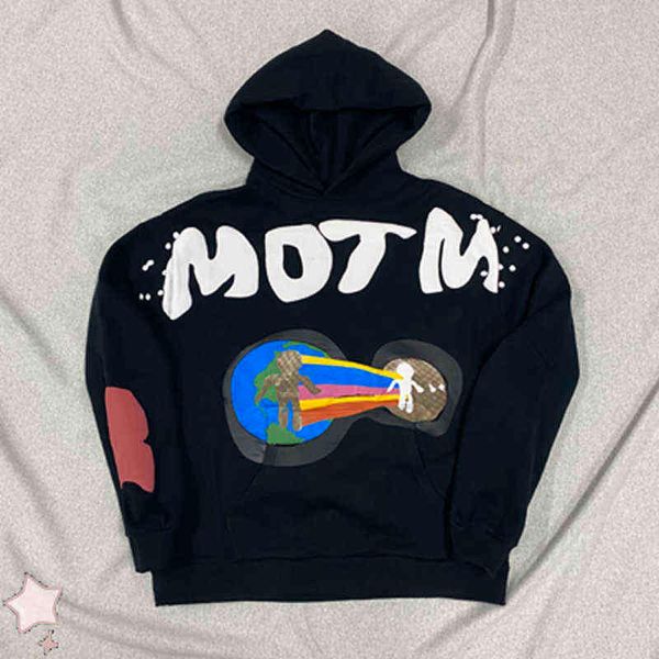 Moletons masculinos Moletons CPFM Moletons de Alta Qualidade Preto Terra Impressão MOTM Letra Espuma Impressão Homens Mulheres Hoodie Pulôver T220901