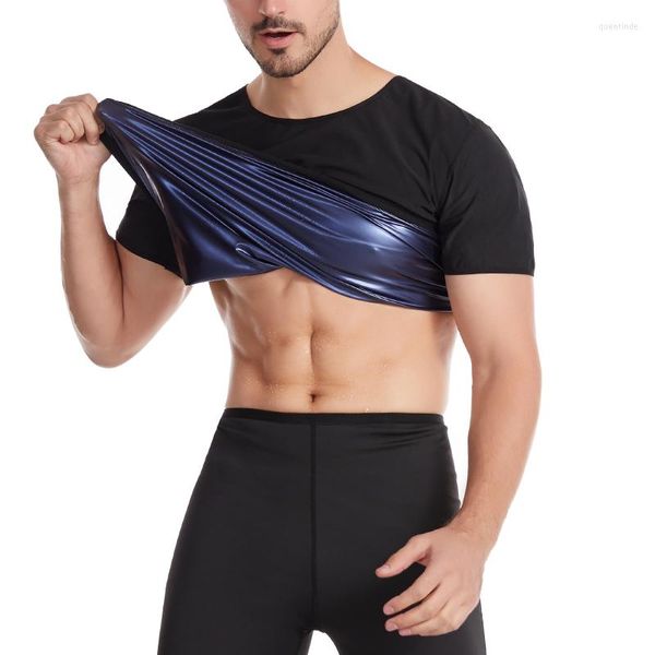 Canotte Uomo Sudore Sauna Camicia Dimagrante Allenamento Perdita di peso Canottiera Tee Shirts Body Shaper Uomo Tshirt Effetto Suit Shaperwear