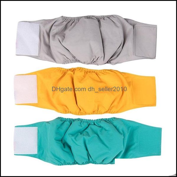 Outros suprimentos para cães fraldas de cachorro lavável cães masculinos Elastic Dogs Belly Mane Wraps Band Nappies Puppy Bands 20220825 E3 Drop Delivery Dhelz