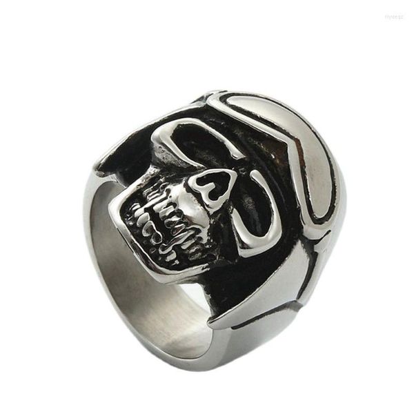 Anéis de casamento Jóias de moda Skull Skull Ring Men da moda Presente punk simples 26061