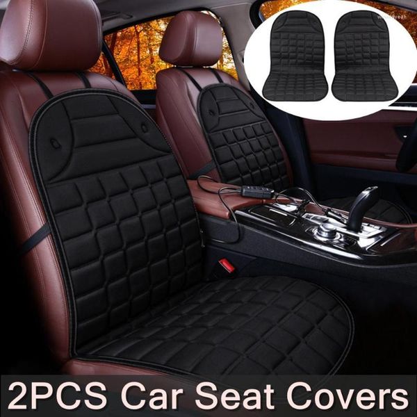 Capas de assento de carro 2pcs em 1 aquecedor aquecido Fast Ajuste Electric Styling Winter Pad Cushions Auto