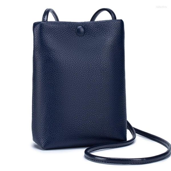 Bolsas de couro para a noite Mini bolsa de balde de bolsas pequenas mulheres para celular ombro feminino feminino aba