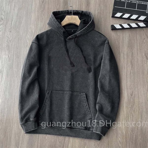 Moda Vintage Su Yıkama Hoodie Erkekler İçin Kırmızı Logo Gibi Kadınlar Gevşek Uzun Kollu S-XL MJ08172