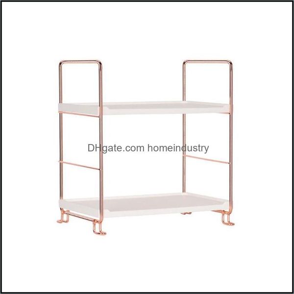 Ganci Rails Tier Mtifunction Scaffale impilabile Organizer per spezie Cucina Bagno Rack C6Ue1 Drop Delivery 2021 Home Garden Houseke Dhvua