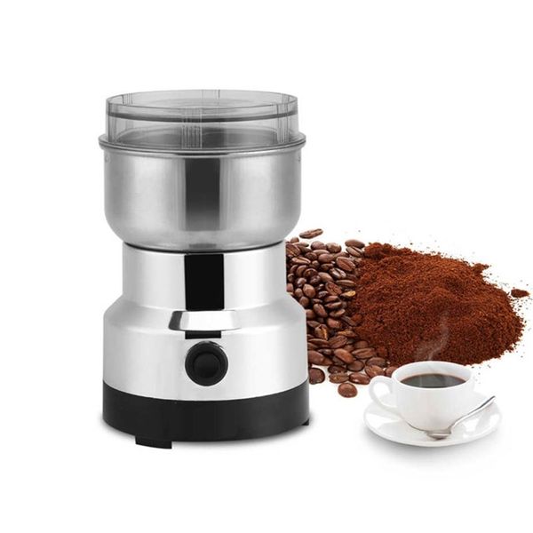 Grinder de café manual moedor de café ervas elétricas especiarias de nozes grãos de café moagem de gaiol de feijão de capa multifuncional Máquina de moer 220830