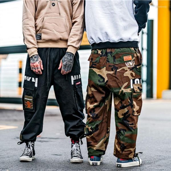 Pantaloni da uomo Uomo 2022 Inverno Streetwear Militare Hip Hop Harajuku Cargo Camouflage Uomini Army Baggy Tactical Harem Punk Pantaloni