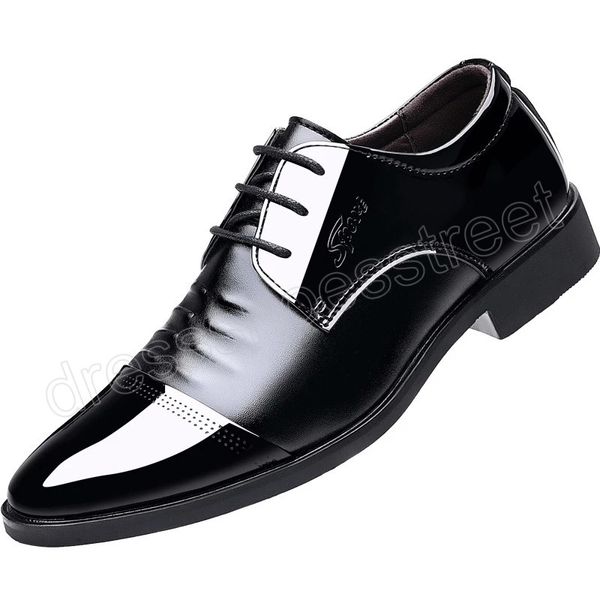 Elegante Lacklederschuhe für Herren, Abendschuhe, formelle Hochzeitsschuhe, Chaussure Homme Luxe Marque Zapatos