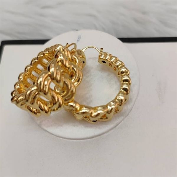 Charm Goldene Ohrringe für Party Hochzeit Hoop Für Frauen Trend Unregelmäßige Kupfer African Dubai Nigeria Große Stil Schmuck 220831