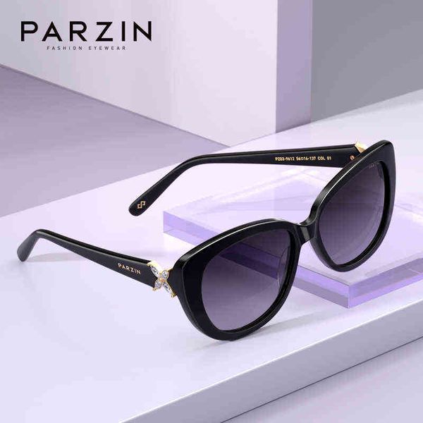 Occhiali da sole PARZIN Luxury Trendy Cateye Occhiali da sole per donna Butterfly Fashion Polarized UV400 Lens Driving Eyewear Gift Oculos De Sol 9612 T220831