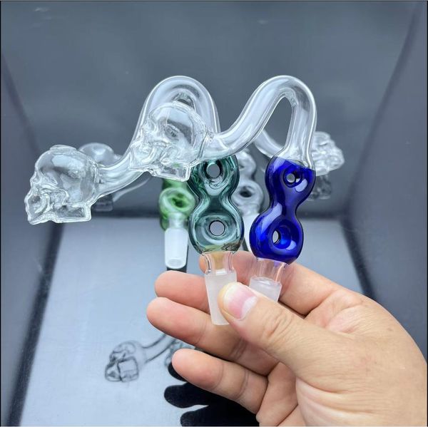 Narghilè da viaggio per tabacco da pipa da fumo Nuovi accessori per fornello set di sigarette a forma di 8 scheletri 14mm