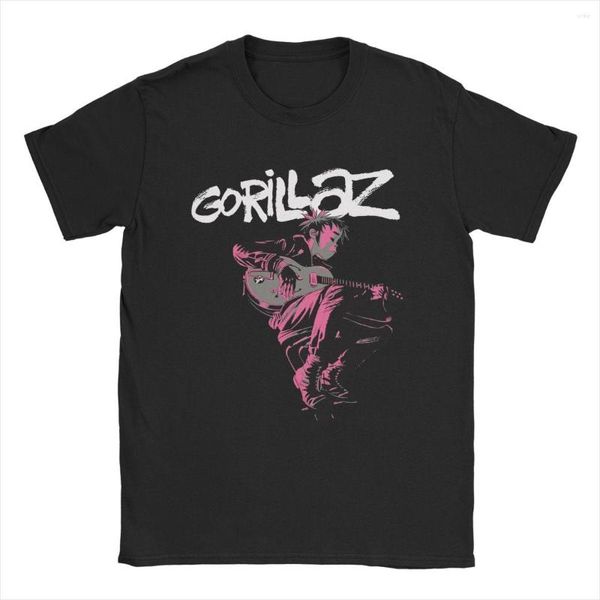 Herren T-Shirts Gorillaz Noodle Männer Frauen Reine Baumwolle T-Shirts Runder Kragen Musik Band Hip Hop T-Shirt Kurzarm Kleidung Geschenkidee