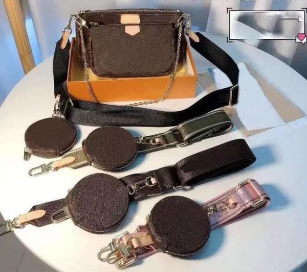3 Adet set çantası Favori Çoklu Poşet Aksesuarları Kadın Crossbody Çanta Messenger Çanta Çanta Çiçekler Tasarımcılar Omuz Bayan Deri çanta V001