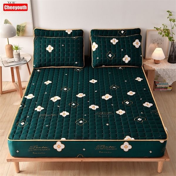 Lençóis conjuntos de colchão Cheeyouth Cobertura espetada de lençol acréscimo de cama de cama impressa na cama da cama king size de cama king shela de cama para casa 220901