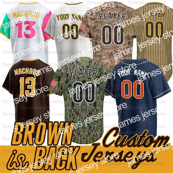 Jerseball Jerseys Fernando Tatis Jr Jersey Manny Machado Yu Darvish Tony Gwynn Blake Snell Musgrove Eric Hosmer Jake Cronenworth Brown está de volta