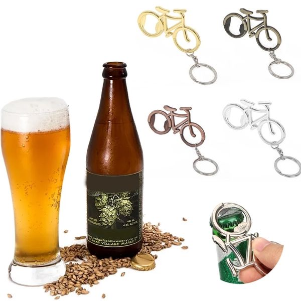 1pcs Fashion Metal Beer Bottle Apriser Bike Bike Bicycle Keychain Anelli per le bottiglie per motociclisti amanti apri regalo di matrimonio creativo