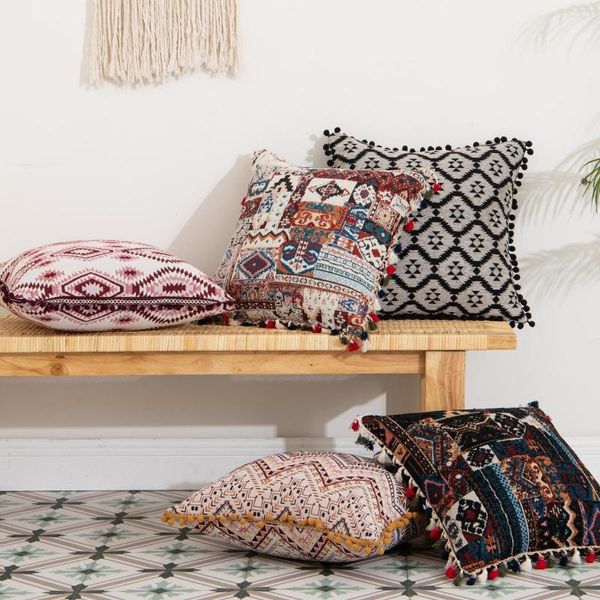 Cuscino marocchino copertura 45 x 45 cm copriletto floreale federa per capelli federa per divano Boho Home Room Decor