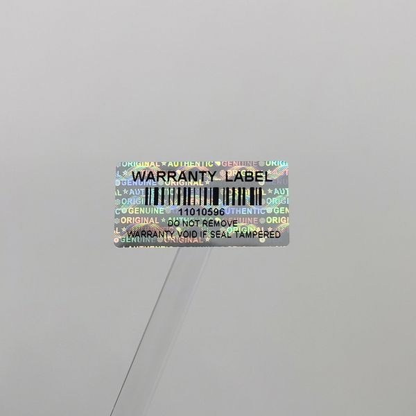 Selbstklebende Aufkleber, 1000 Stück, 30 x 15 mm, holografische Garantie-Barcode-Seriennummernaufkleber, manipulationssichere Versiegelung, leeres Sicherheitsetikett, individuell angepasst 220902