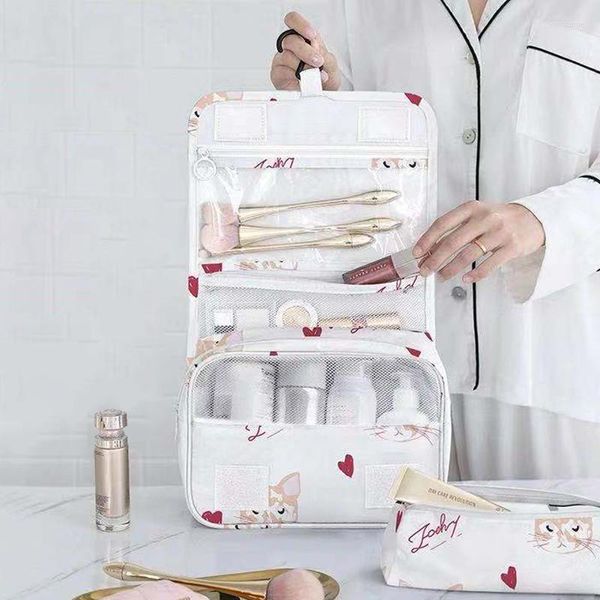 Sacos de armazenamento compõem a bolsa de kit de viagem de estojos cosméticos para mulheres de maquiagem de maquiagem do banheiro de banheiros higiene pessoal