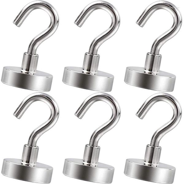 Ganci 10- 30pcs Heavy Duty in acciaio inossidabile magnetico riutilizzabile Home Kitchen Toilet Cup Key Coat Strong Magnet Hanger Wall Hook