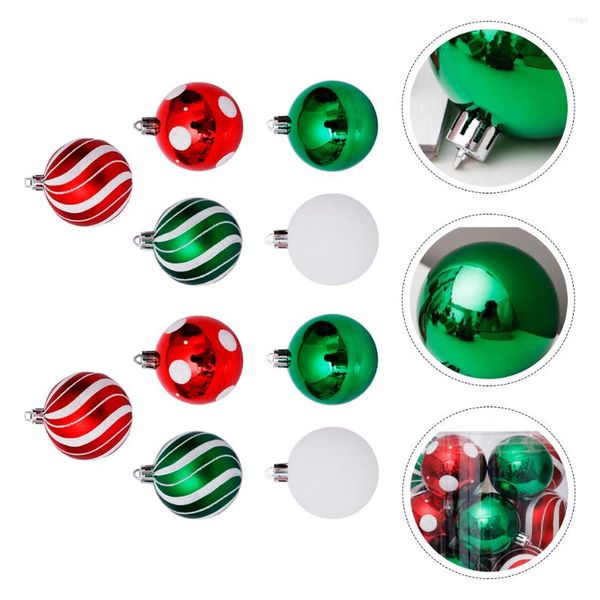 Decorazione per feste 30 sfere per alberi verdi Ornamento natalizio Palline Ciondolo natalizio Calze natalizie