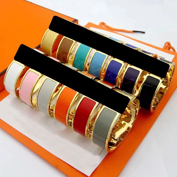 Marke Neue 18mm gold Paar Manschette Armband Mode Klassische Männer Frauen Designer Armbänder 316L Edelstahl Armband Schmuck