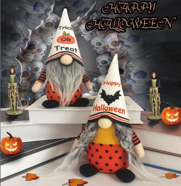 Nuove forniture festive di Halloween bambola senza volto zucca pipistrello bambola gnomo atmosfera di festa oggetti di scena decorazione ornamenti