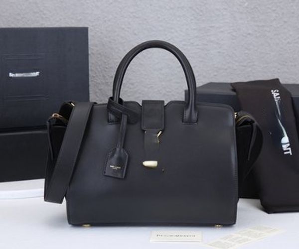 Marca moderna de couro genuíno bolsa de bolsa socialite moda simples de grande capacidade LOGOTO LOCK