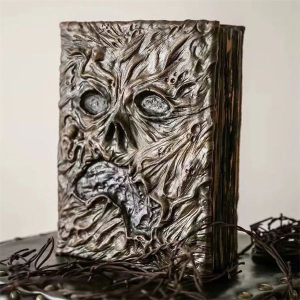 Dekoratif Nesneler Figürinler Necronomicon Dark Magic Prop Demon Evil Dead Çağırma Kitap Altar Töreni Oturma Odası Dekor Masaüstü Cadılar Bayramı Dekorasyonu 220902