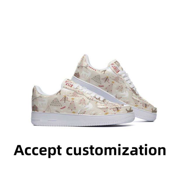 2022 Sapatos personalizados 1 Aceite personalização Processo de impressão UV Homens do mundo 38-45 Eur White Sports Sneakers Trainers