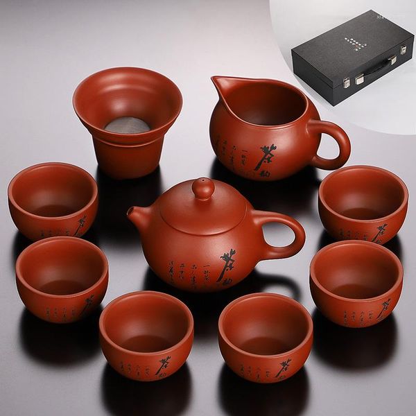 Decorações de Natal Cinnabar Sand Purple Tea Set Office Home Office Cup Curâmico Jarro