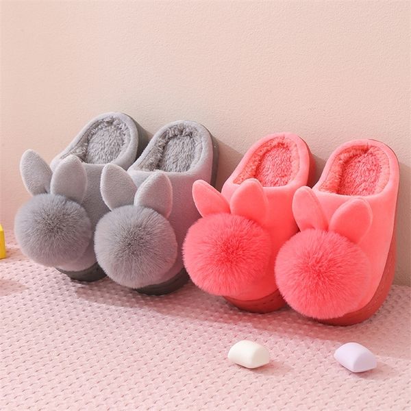 Slipper Winter Kids Slippers For Girls Indoor Toddler Boys Furry Fur Slides Home Baby Shoes Warm Anti-Slip Slipper Csh959 220902