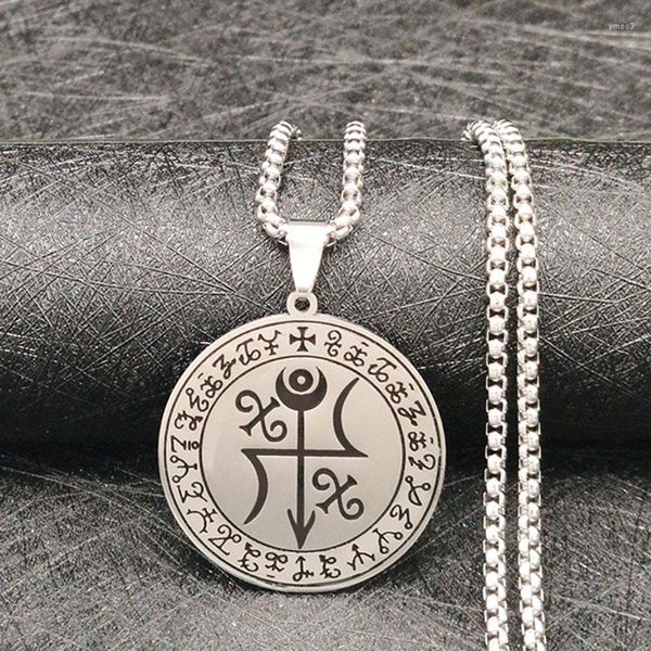 Colares pendentes dawapara ocultismo sigil halloween masculino e feminino Chain de quadra de hip hop Rock Party Gift Jewelry Colar Inicial