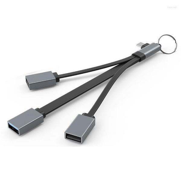 Tipo C OTG 3.0 HUB da 1 a 3 Adattatore Cavo USB Lettore di scheda Type-C 2.0 SD/TF Telefono cellulare