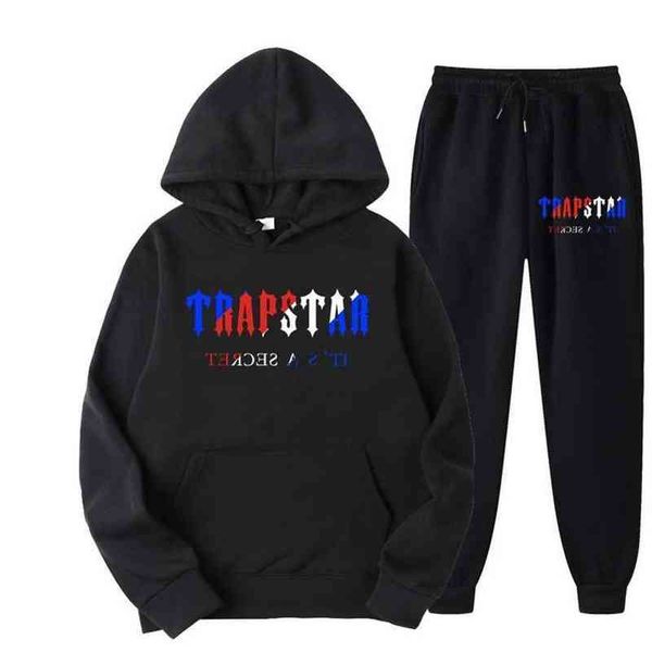 Trapstar Men's T Shirts Tracksuits Estilo Europeu e Americano Camisola com Capuz Casal de Alta Qualidade Trapstars Pulôver Direto da Fábrica