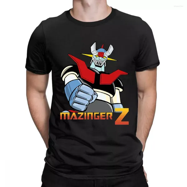 Camisetas masculinas 2022 Mazinger Z Anime Movie Robot Streetwear Impressão gráfica T-shirt Fashion Casual Tee Tops