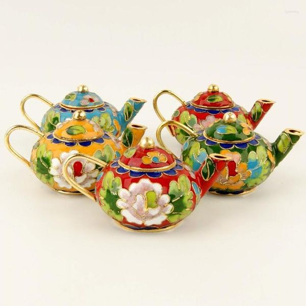 Decorações de Natal por atacado 6pcs Beijing cloisonne artesanato decoração de esmalte de seda