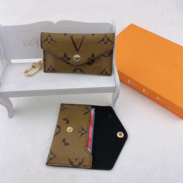Luxus Designer Schlüsselbund Mode Frauen Mini Brieftasche Hohe Qualität Echtes Leder Männer Geldbörse Farbe Brieftaschen Halter Geschenk YY