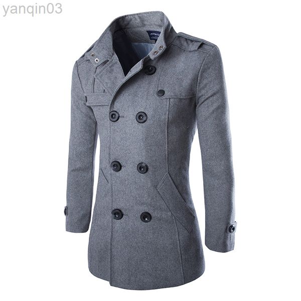 Herrenanzüge Blazer Drop Shipping Herbst Männer Stoffjacke Wollmantel Slim Fit Outfit 2 Farben M-5XL AYG118 L220902